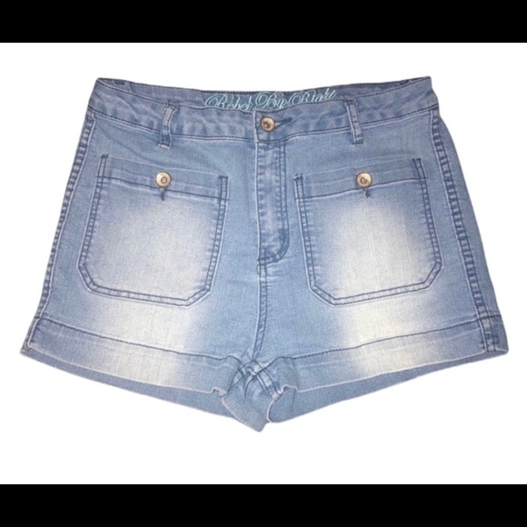 Light Blue Double Pocket Denim Shorts Size 11 - Picture 1 of 3